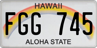 HI license plate FGG745
