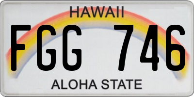 HI license plate FGG746