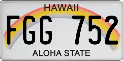 HI license plate FGG752