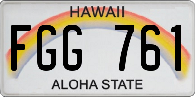 HI license plate FGG761