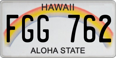 HI license plate FGG762