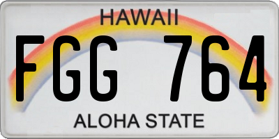 HI license plate FGG764