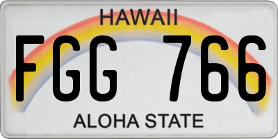 HI license plate FGG766