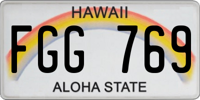 HI license plate FGG769