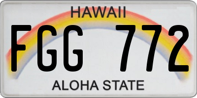 HI license plate FGG772