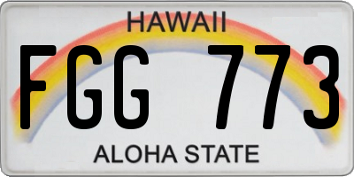HI license plate FGG773