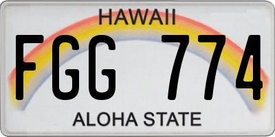 HI license plate FGG774