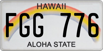 HI license plate FGG776