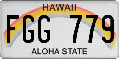 HI license plate FGG779