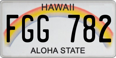 HI license plate FGG782