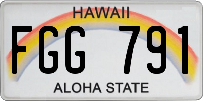 HI license plate FGG791