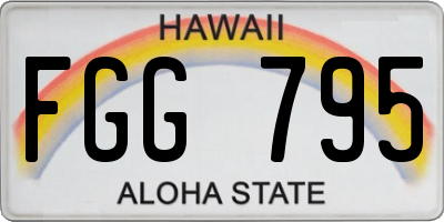 HI license plate FGG795