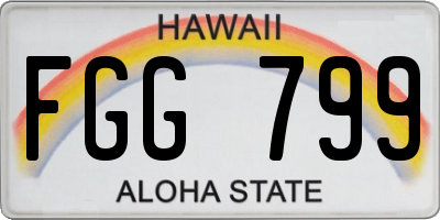 HI license plate FGG799