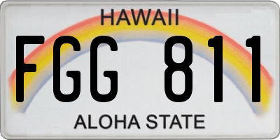 HI license plate FGG811