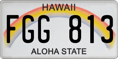 HI license plate FGG813