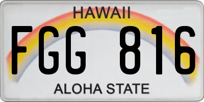 HI license plate FGG816