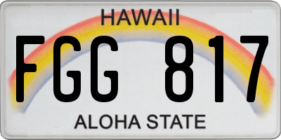 HI license plate FGG817