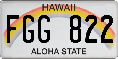HI license plate FGG822