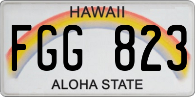 HI license plate FGG823
