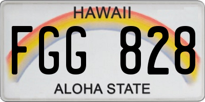 HI license plate FGG828