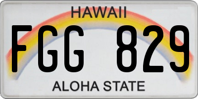 HI license plate FGG829
