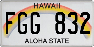 HI license plate FGG832