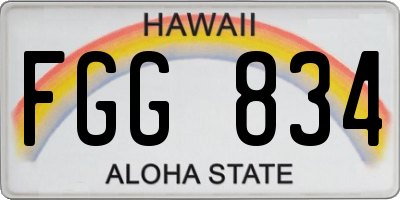 HI license plate FGG834