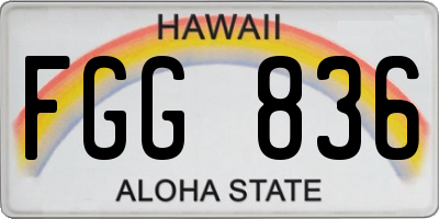 HI license plate FGG836