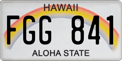 HI license plate FGG841