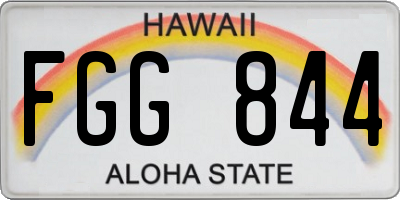 HI license plate FGG844