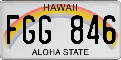 HI license plate FGG846