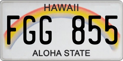 HI license plate FGG855