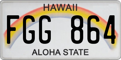 HI license plate FGG864