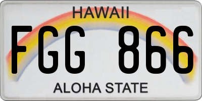 HI license plate FGG866
