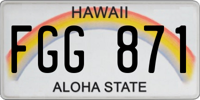 HI license plate FGG871