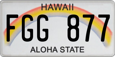 HI license plate FGG877