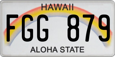 HI license plate FGG879