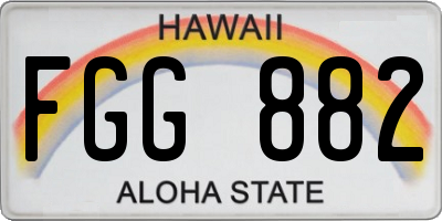 HI license plate FGG882