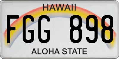 HI license plate FGG898
