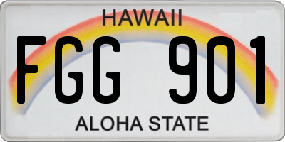 HI license plate FGG901
