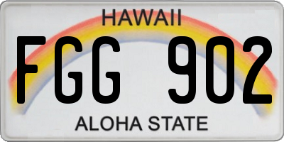 HI license plate FGG902