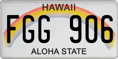 HI license plate FGG906