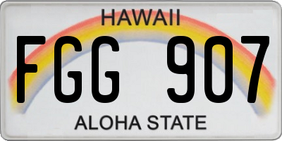 HI license plate FGG907