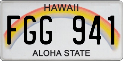 HI license plate FGG941
