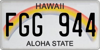 HI license plate FGG944