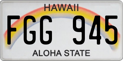 HI license plate FGG945