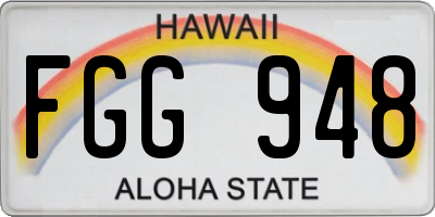 HI license plate FGG948