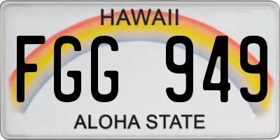 HI license plate FGG949