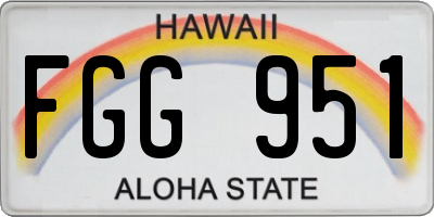 HI license plate FGG951