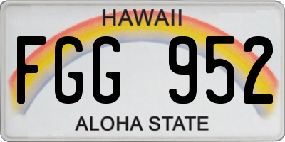 HI license plate FGG952